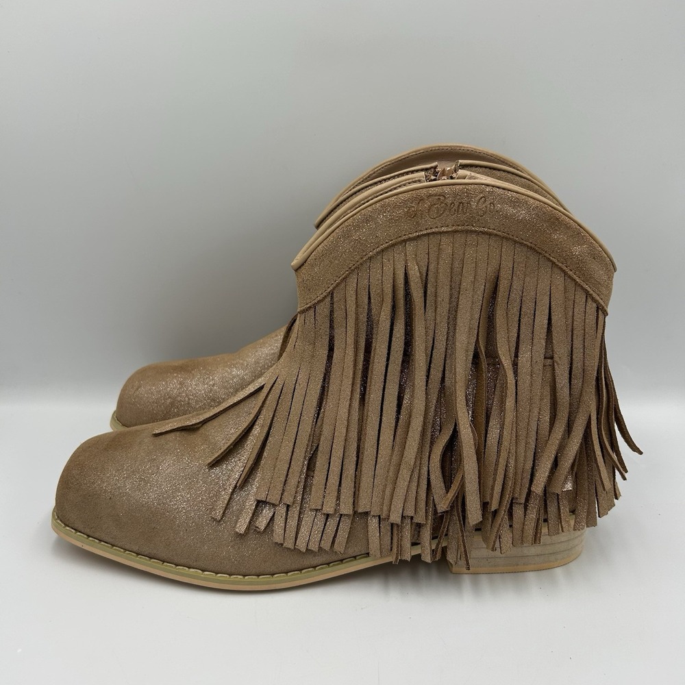 A Bear Co Fringe Western Boots‎ Beige Size 12 - Picture 4 of 9